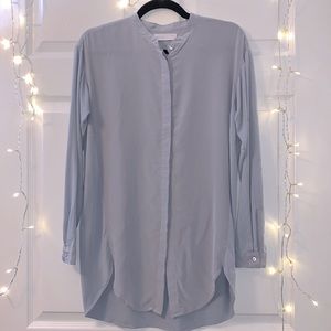 Grana Silk & Modal Light Blue Button Down